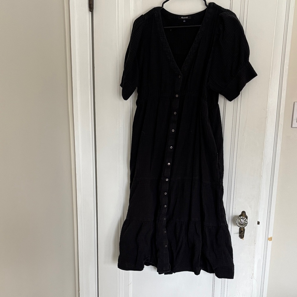 Madewell Black Button-Down Dress